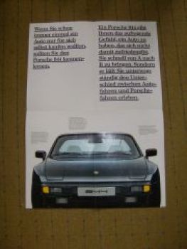 Porsche 944 Poster Prospekt Deutsch Rarität