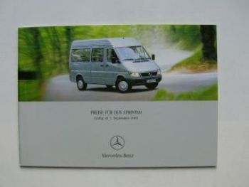 Mercedes Benz Preisliste Sprinter Februar 2005