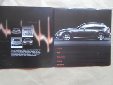 BMW Z3 coupé E36/8 2.8 +M +Heritage Prospekt A5 Format Vorstellung