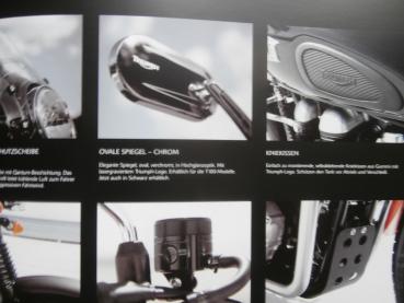 Triumph Classics 2011 Bonneville +T100 T100 Black,Thruxton Scrambler Prospekt Deutsch NEU