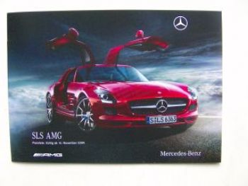 Mercedes Benz Preisliste SLS AMG BR197 November 2009 NEU