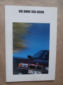 BMW 316i 318i 320i 325i E36 Limousine Prospekt September 1990