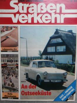 Der Deutsche Straßenverkehr 8/1987 VW T3 Transporter, Wartburg 353,Seitenwagen Velorex 700