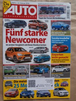 Auto Strassenverkehr 6/2016 Tucson vs. Outlander vs. Forester vs. Kuga, RAV4 Hybrid,Ioniq Hybrid, Mini Cabrio F57,