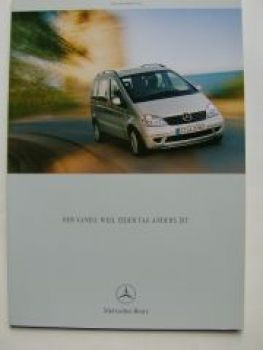 Mercedes Benz Vaneo Prospekt Februar 2003 NEU