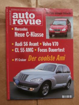 auto revue 2/2000 Audi S6 Avant (4B),Accent,PT Cruiser, Focus 1.6i 16V Ghia Dauertest Abschluß,