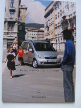 Mercedes Benz Vaneo Prospekt August 2001