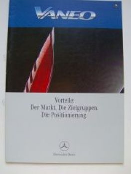 Mercedes Benz Vaneo Zielgruppen.Positionierung Prospekt 8/2001