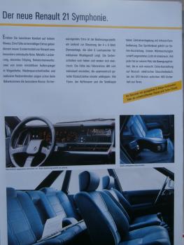 Renault 21 Symphonie +Nevada GTL GTS GTX GTD Trubo D Prospekt