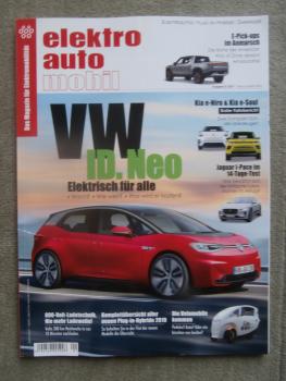 elektro auto mobil 1/2019 VW DI.Neo,14 Tage Test Jaguar I-Pace,Audi e-tron 55,Leaf e+,Kia e-Niro,e-Soul,Bollinger B1
