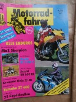 Motorradfahrer 7/1994 MuZ Skorpion, Honda VT 1100C,Suzuki DR 650RE,Kawasaki Ninja ZX-9R,