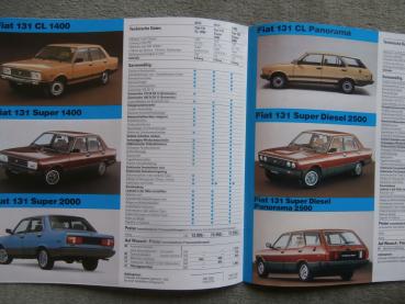 Fiat Pkw Programm Preisliste Nr.14,11/1982 126 Red,Panda 45,127, Bertone Cabrio, X 1/9 in,Pininfarina Spider,Ritmo,Abarth 125TC