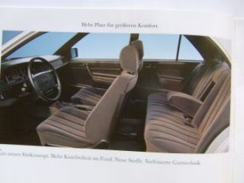 Mercedes Benz 190 W201 Prospekt  August 1988
