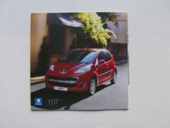 Peugeot 107 Prospekt +Preisliste Dezember 2008 NEU