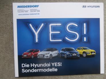 Hyundai YES! i10 i20 i30 Kona Sondermodelle Prospekt 3/2019