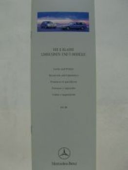 Mercedes Benz E-Klasse W210 Lacke & Polster September 1998