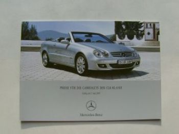 Mercedes Benz Preisliste CLK-Klasse Cabriolets BR209 8/2006