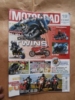 Motorrad 19/2007 Buell 1125R, Triumph Rocket III Touring, KTM 1190RC8,Ducati 1098 R, BMW HP2 Endurance,Triumph Street Triple,