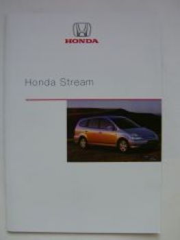 Honda Stream Prospekt April 2001 +Preise +Zubehör