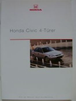 Honda Civic 4-Türer Prospekt Januar 1999 NEU