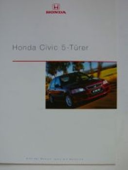 Honda Civic 5-Türer Prospekt Mai 1999 NEU