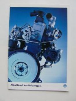 VW Alles Diesel.D TD SDI TDI Prospekt Mai 1996 NEU