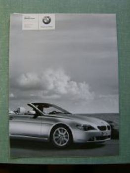 BMW Preisliste 6er Cabrio E64 März 2004 NEU