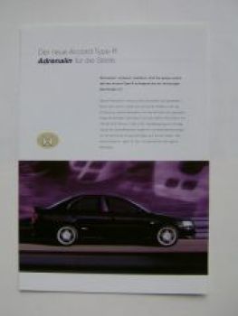 Honda Accord Type R Prospektblatt März 1999 NEU