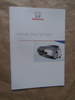 Honda Civic 5-Türer Katalog Februar 2001