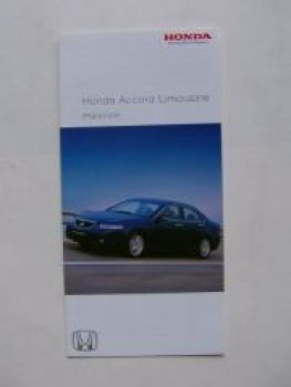 Honda Accord Limousine Preisliste Januar 2005