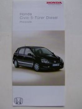 Honda Civic 5-Türer Diesel Preisliste April 2005