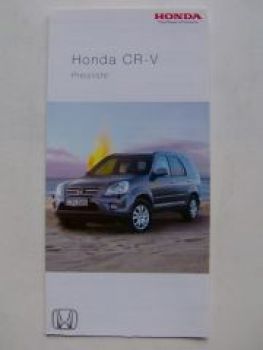 Honda CR-V Preisliste Oktober 2005