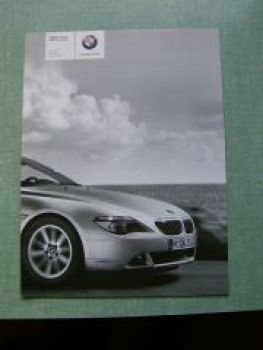 BMW Preisliste 6er Cabrio E64 Coupe E63 2007 630i 650i