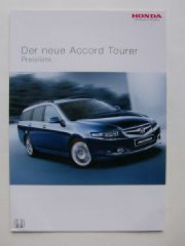 Honda Accord Tourer Preisliste Dezember 2005