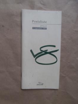 Jaguar XJ8 XJ Excecutive Sovereign XJR Daimler V8 XK8 Coupé Cabrio Preisliste 9.September 1997