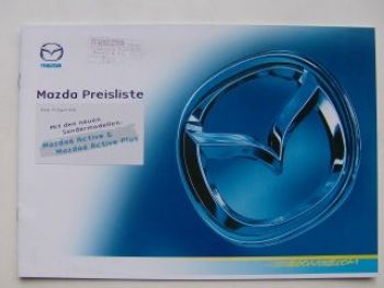 Mazda Preisliste 14. August 2006 NEU