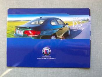 Alpina D3 Biturbo Coupe E93 Prospekt 2008 NEU+Preisliste
