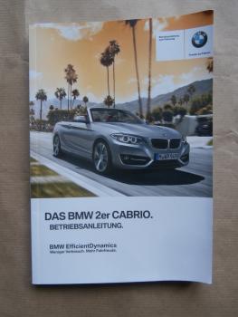 BMW 218i 220i 230i M240i 218d 220d 225d Cabriolet F23 Bordbuch Juni 2016