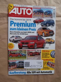 Auto Strassenverkehr 23/2015 BMW X1 xDrive25i vs. Q3 2.0TFSI Quattro,Mazda 2 oder 3,Astra K 1.0 DI Turbo vs. Golf 1.0TSI