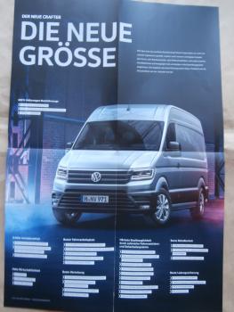 VW Crafter neues Modell 100% NEU Prospekt Poster September 2016