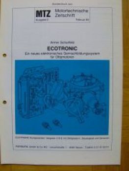 MTZ Ecotronic Sonderdruck 2 B-E Pierburg Vergaser 2/1984