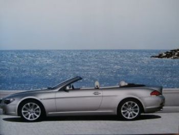 BMW 6er Cabrio E64 Coupe E63 630i 645Ci 2004 Prospekt