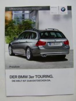 BMW Preisliste 3er Touring E91 September 2009 NEU