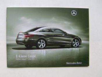 Mercedes Benz Preisliste E-Klasse Coupè BR207 Januar 2010