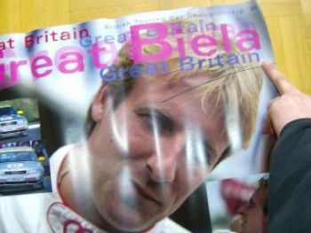 Audi A4 BTCC Poster Frank Biela 1996 Rarität