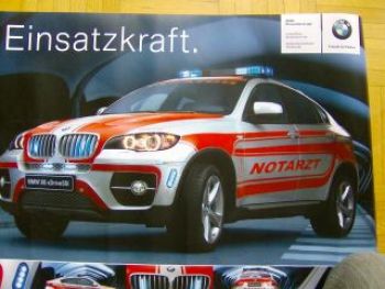 BMW X6 E71 xDrive 50i Einsatzfahrzeuge Original Poster NEU