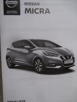 Nissan Micra (K14) Visia Plus N-Way N-Sport Preisliste 15.Januar 2019