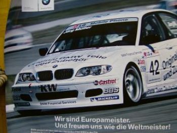 BMW Motorsport Europameister 320i E46 Poster