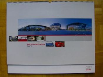 Audi Kalender 2002 Formensprache 100 (C1) Monza usw.