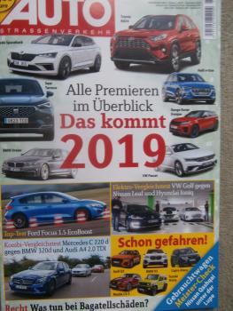 Auto Strassenverkehr 22/2018 Vergleich C220d vs. BMW 320d F31 vs. A4 2.0TDI,VW Golf vs. Nissan Leaf vs. Ioniq